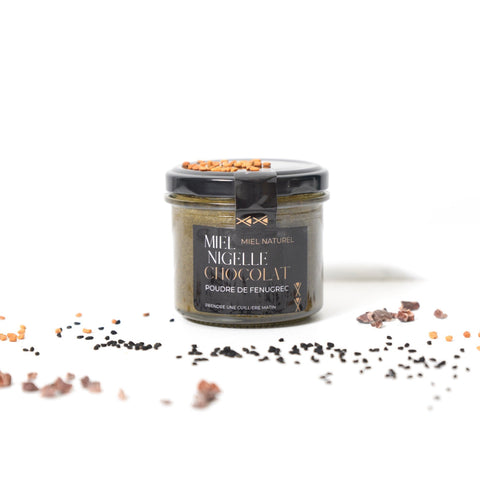 miel de nigelle fenugrec chocolat brute